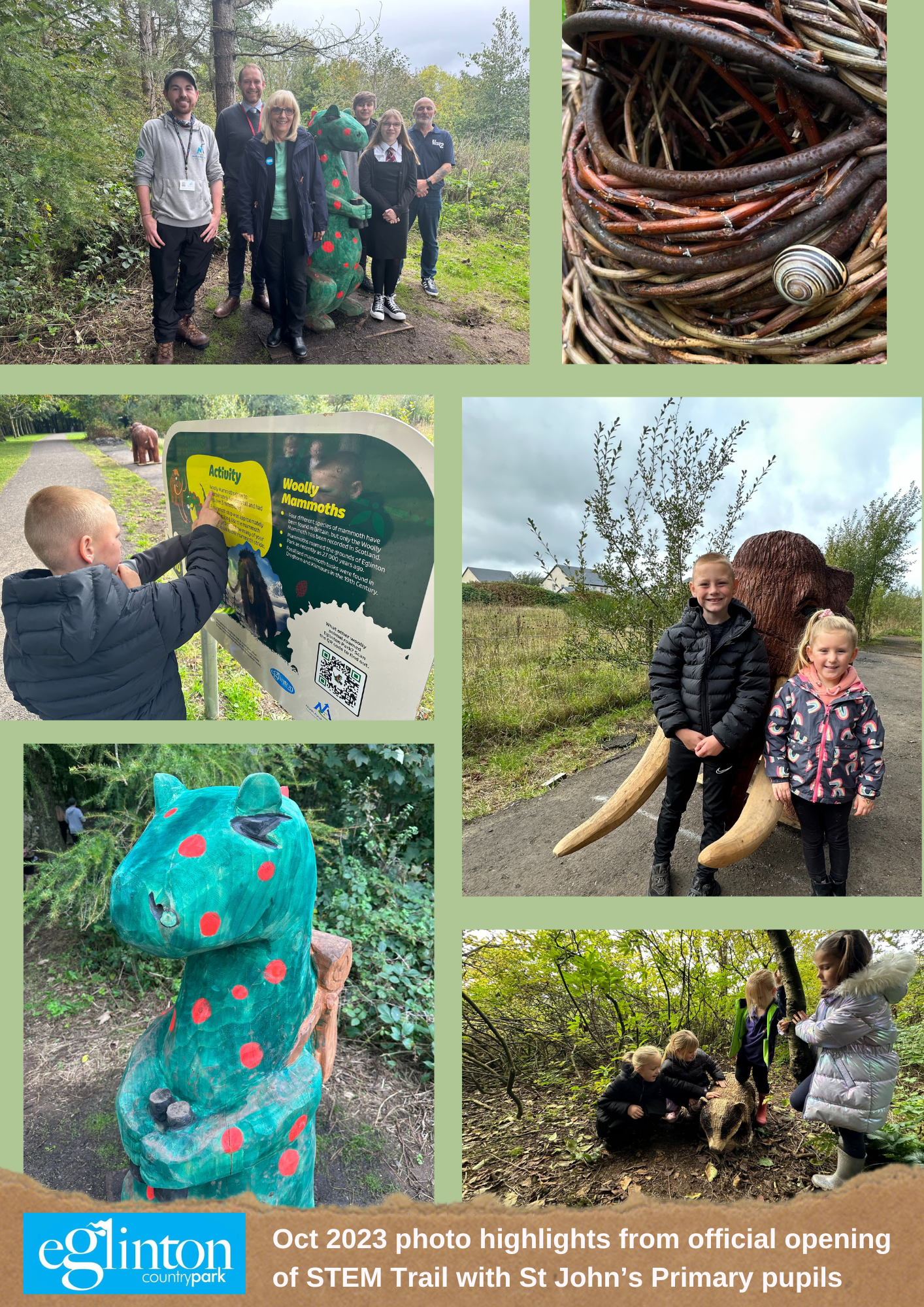 Photo highlights from official opening of STEM trail at Eglinton Country Park