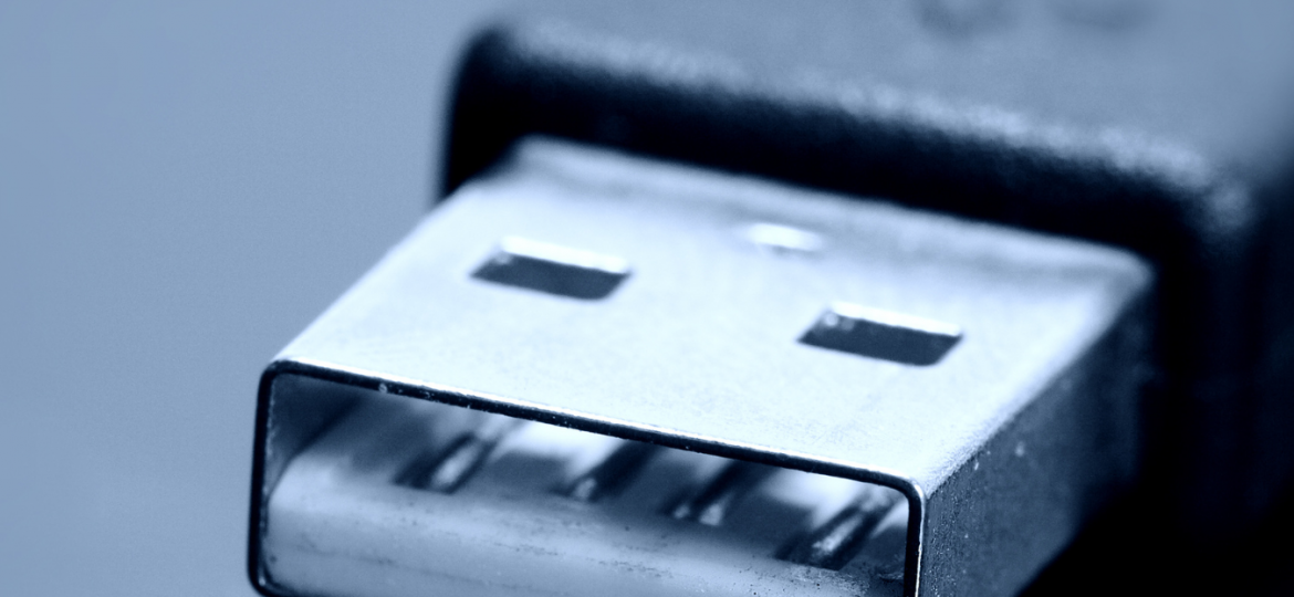 An image which shows a close-up of a USB device