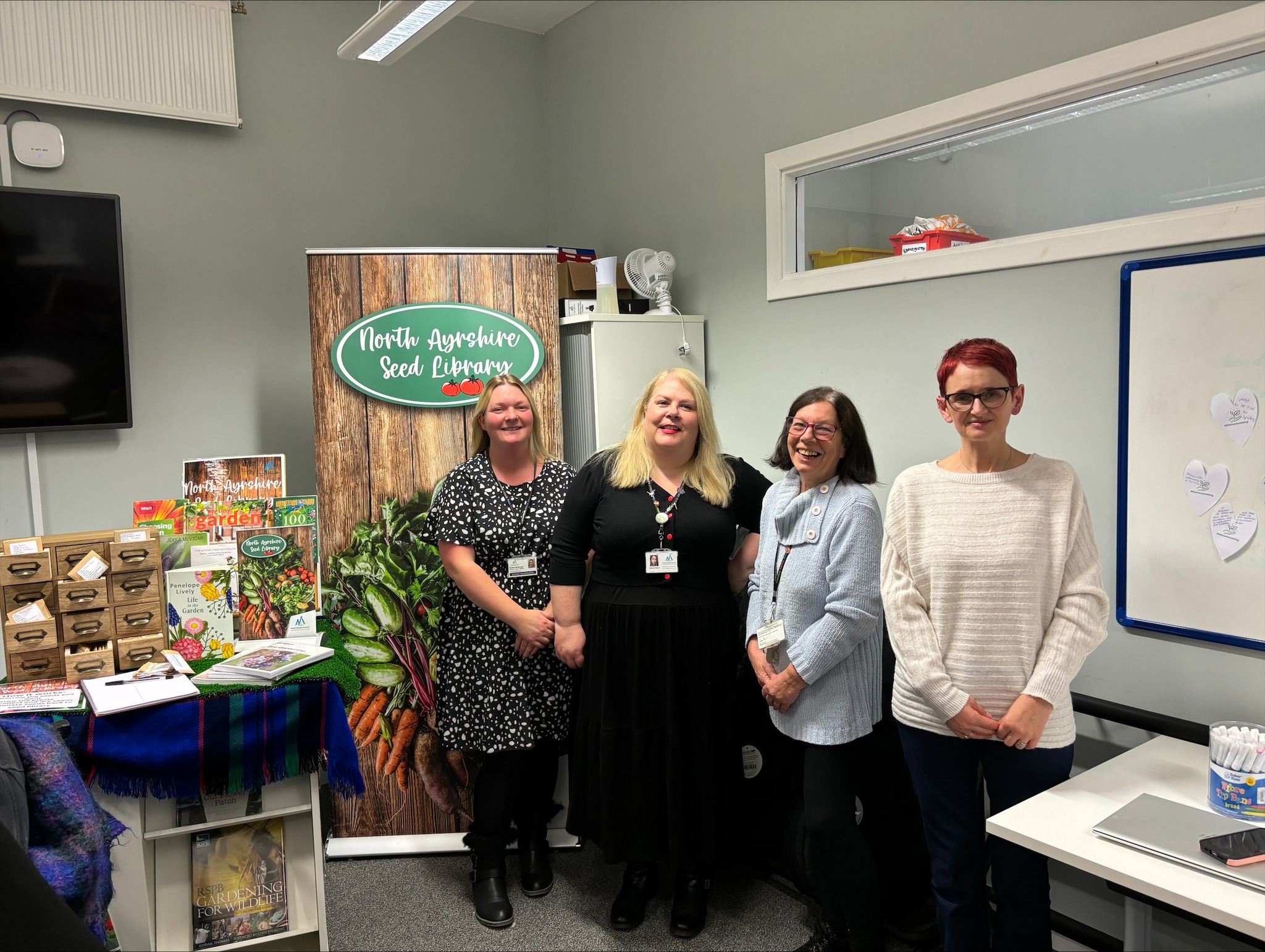 Seed Library Staff at Stevenston Library opening event