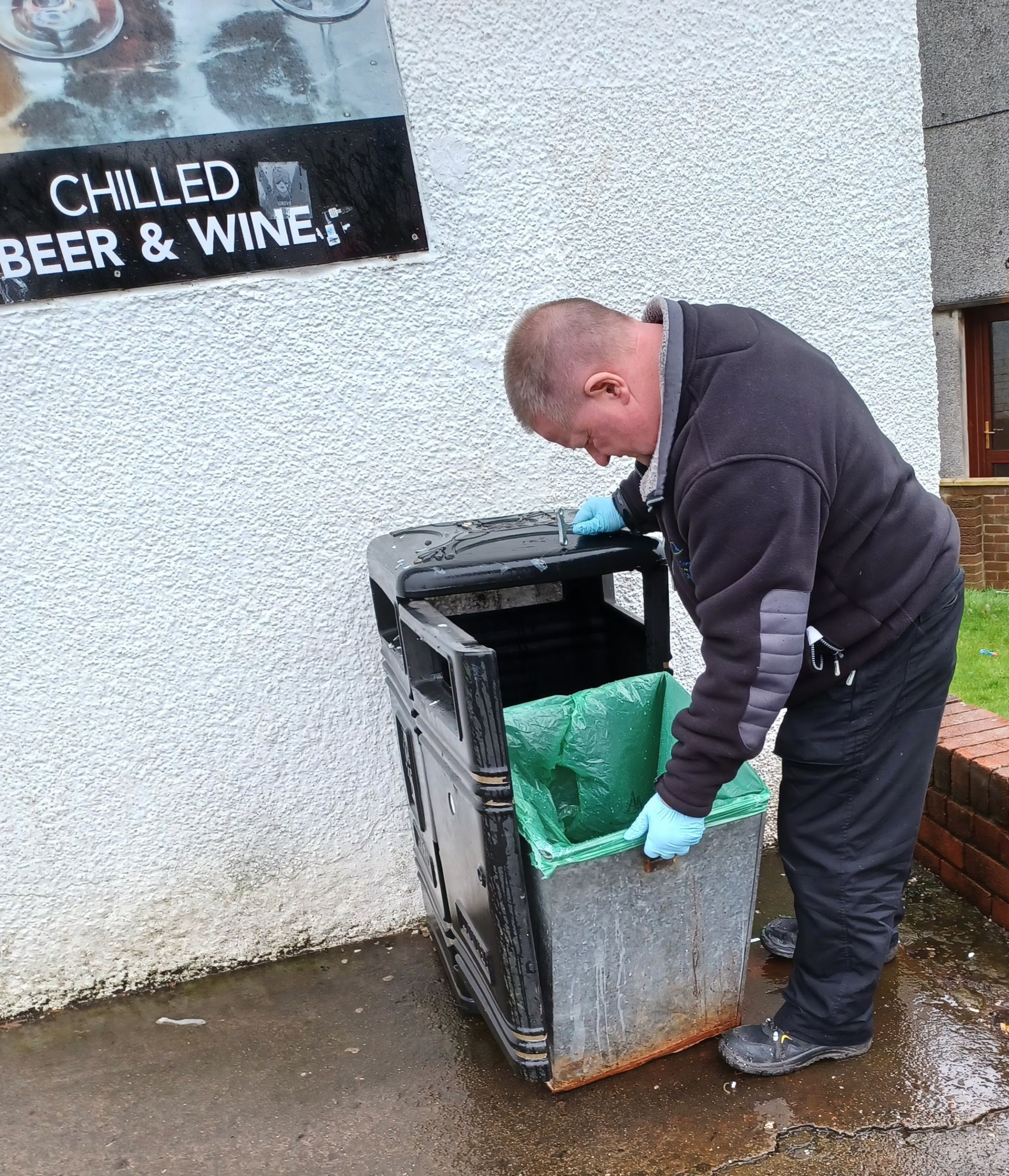 John Dunlop, Environmental Enforcement Officer, has been encouraging people to use public bins responsibly