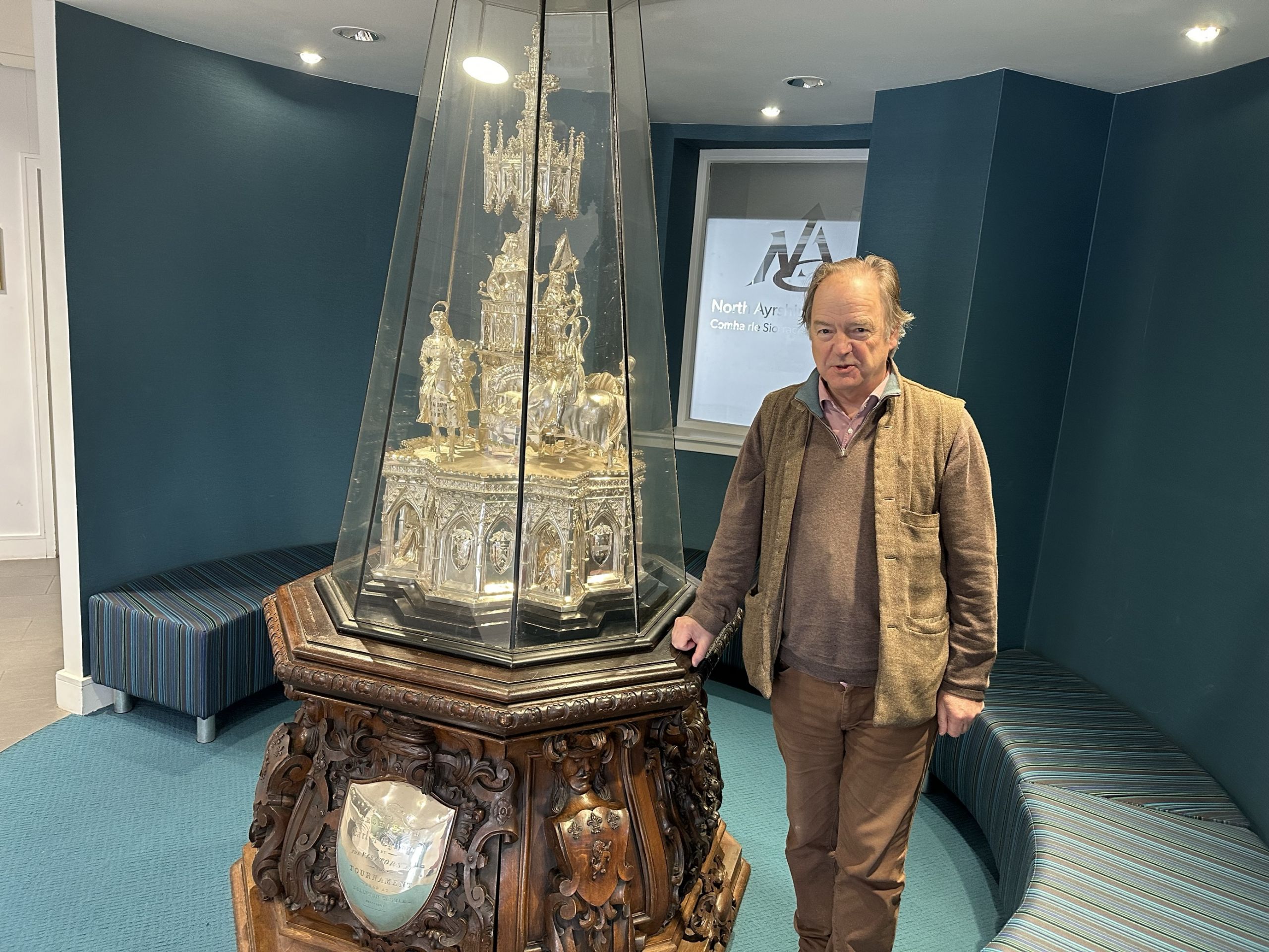Lord Swire recent visit to see the Eglinton Trophy at Cunninghame House