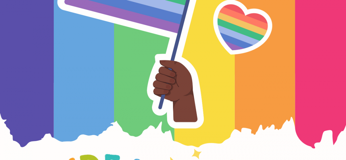 Pride month graphic with rainbow background and 'Pride Is Everyday' text with Council logo