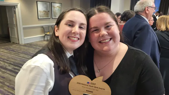 Two youth workers from Garnock Valley with award