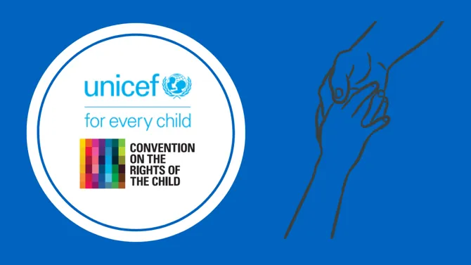 holding hands graphic with UNCRC logo